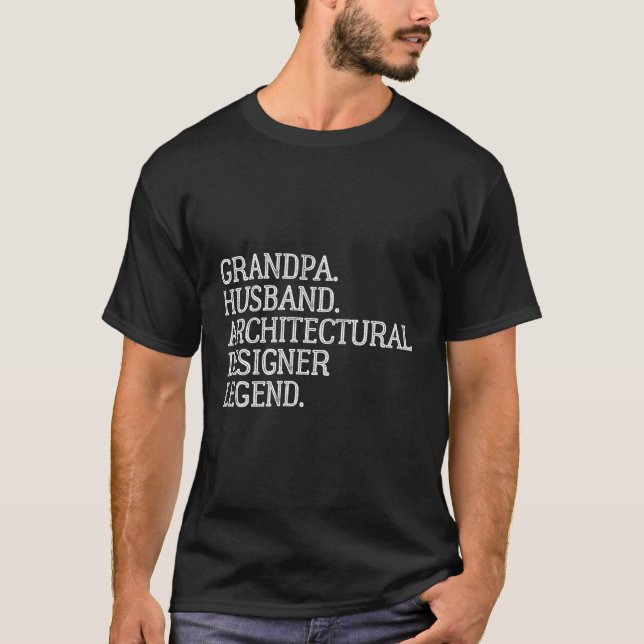 T-shirt Grandpa Husband Architectural Er Legend (Devant)