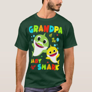 T-shirt Grandpa Of The Baby Shark Birthday Grandpa Shark