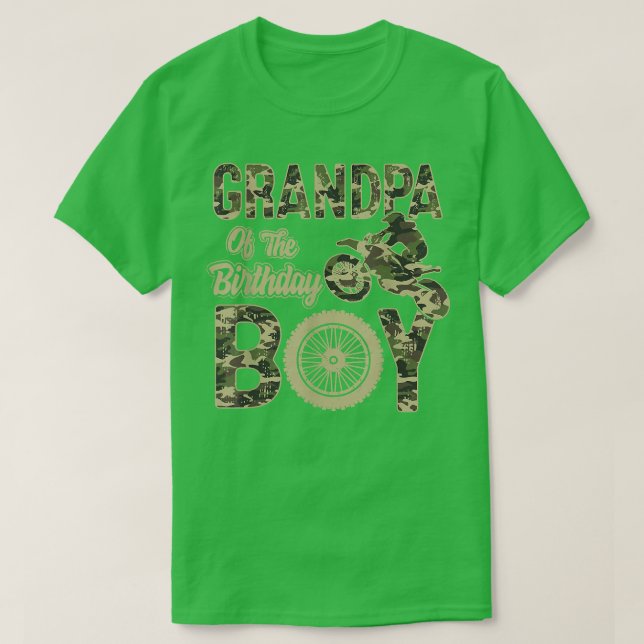 T-shirt Grandpa of the Birthday Boy Dirt Bike 4th B-day Pa (Design devant)