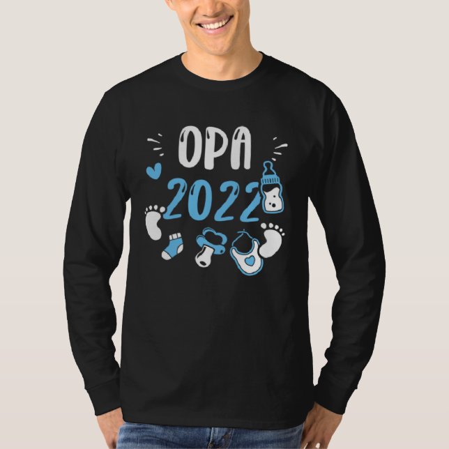 T-shirt Grandpa Opa 2022  Baby Boy Sayings (Devant)