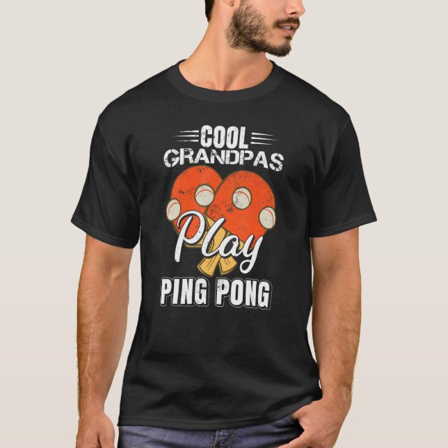 T-shirt Grandpa Ping Pong Men Table Tennis (Devant)
