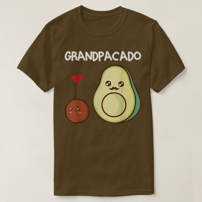 T-shirt Grandpacado Grandpa Avocado Faire-part de grossess (Design devant)
