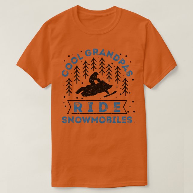T-shirt Grandpas cool Circuler Motoneige (Design devant)