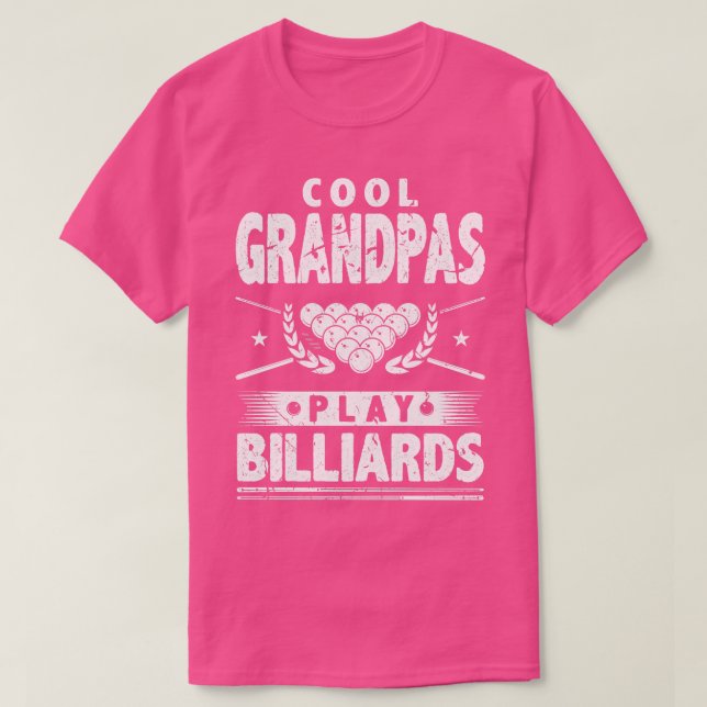 T-shirt Grandpas cool Jouer Billard (Design devant)