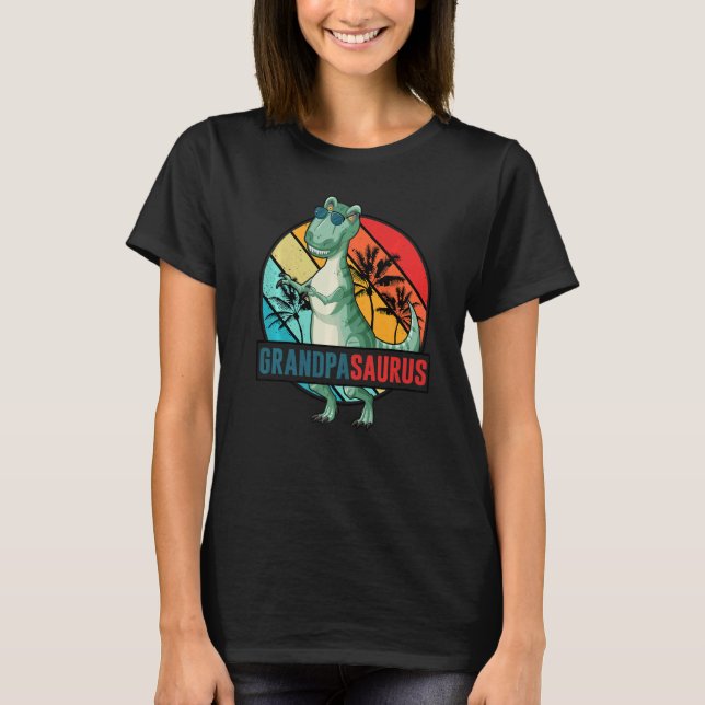 T-shirt Grandpasaurus Dinosaure Grand-père Saurus Match de (Devant)