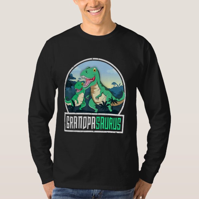 T-shirt Grandpasaurus Rex Dinosaur Saurus Grandpa Matching (Devant)