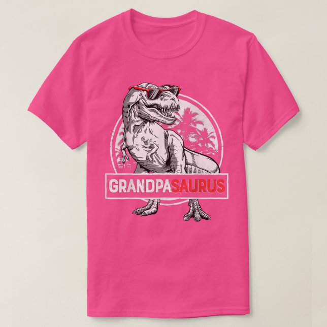 T-shirt Grandpasaurus T Re Dinosaur Grandpa Saurus Family  (Design devant)