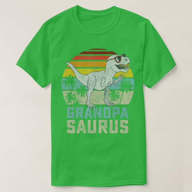 T-shirt Grandpasaurus T Rex Dinosaur Famille Grandpa Sauru (Design devant)