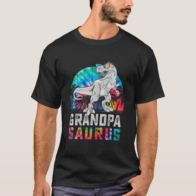 T-shirt Grandpasaurus T Rex Dinosaur Famille Grandpa Sauru (Devant)