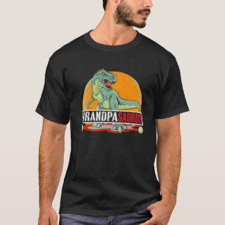 T-shirt GRANDPASAURUS T Rex Dinosaur Grand-père Saurus Bir