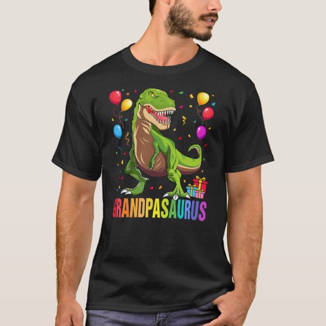 T-shirt Grandpasaurus T Rex Dinosaur Grandpa Saurus Family (Devant)