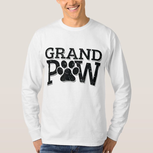 T-shirt Grandpaw Chien Grand Paw Cadeaux Hommes Papa Faune (Devant)