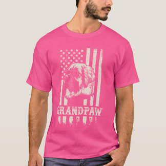 T-shirt Grandpaw Leonberger Drapeaux américains Lunettes d