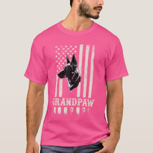 T-shirt Grandpaw Malinois Drapeau Américain Lunettes de so