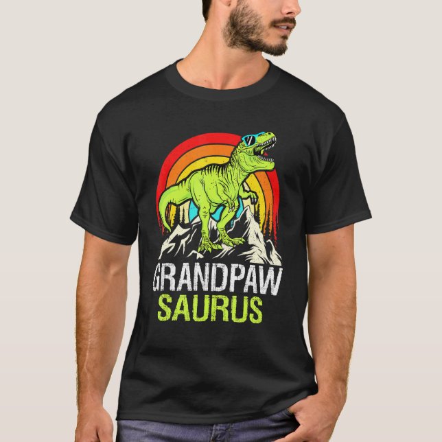 T-shirt Grandpawsaurus Dinosaur Grandpa Saurus Fa (Devant)