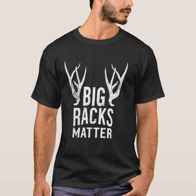 T-shirt Grands bois comptent Cerf Buck Chasseur Papa Drôle (Devant)
