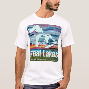 T-shirt Grands Lacs Art Vestimentaire Lever de soleil sur