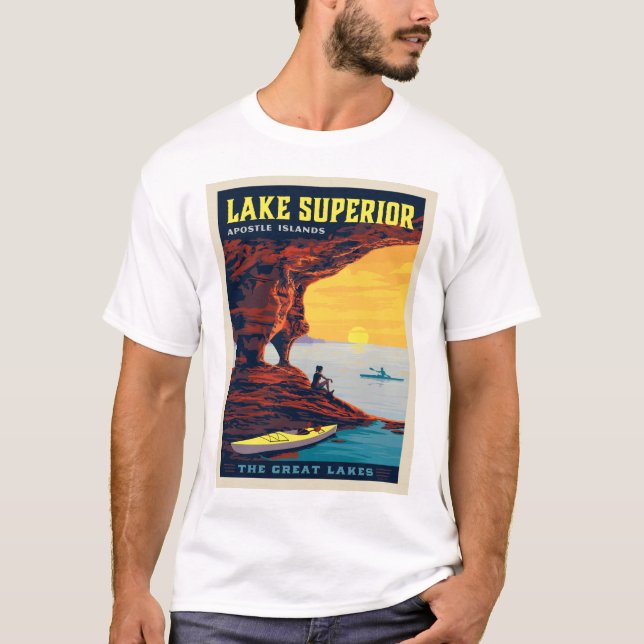 T-shirt Grands Lacs | Lac Supérieur (Devant)