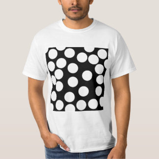 T-shirt Grands points en noir et blanc.