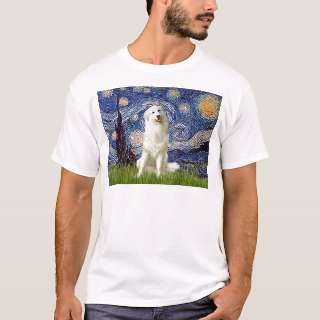 T-shirt Grands Pyrénées 3 - Nuit étoilée (Devant)