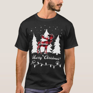 T-shirt Grandson Moose Buffalo Red Plaid Christmas Matchin