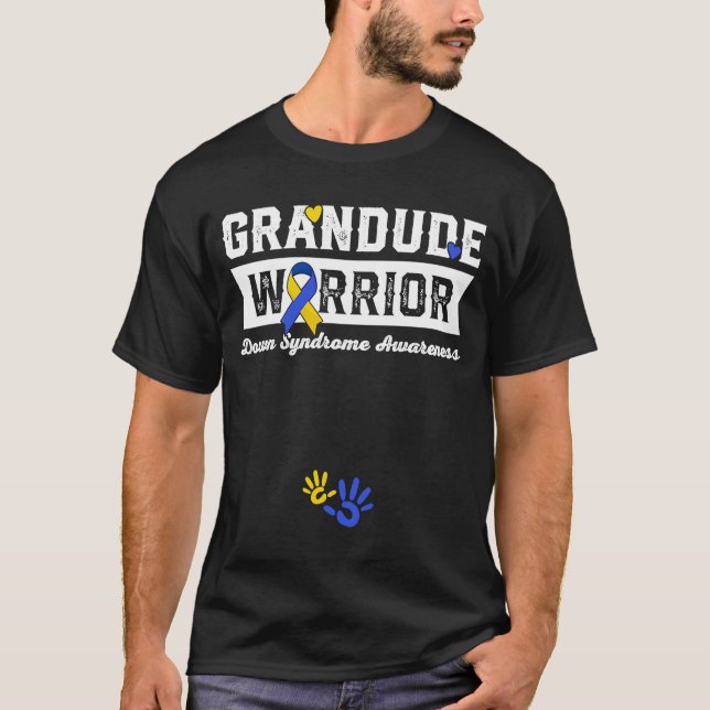 T-shirt Grandude Warrior Down Syndrome Sensibilisation Fam (Devant)
