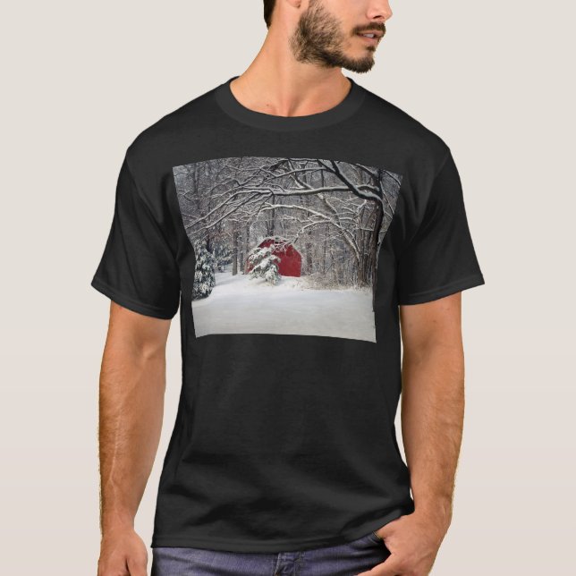 T-shirt Grange rouge dans la neige 2011 (Devant)