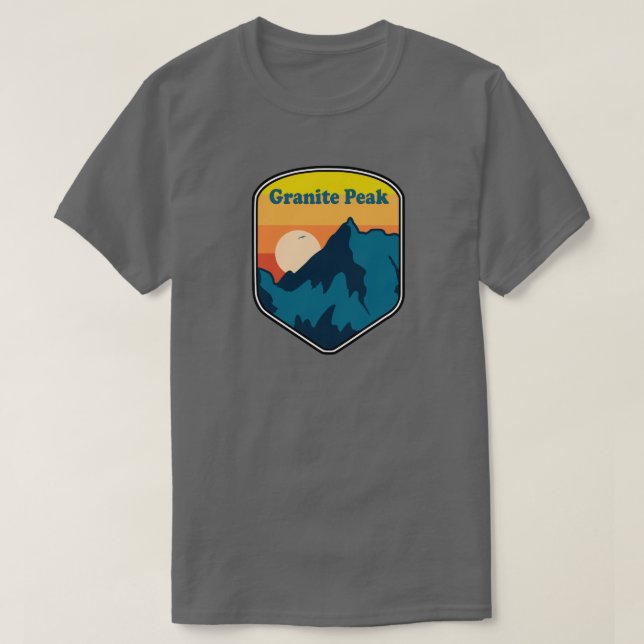 T-shirt Granit Peak Montana Sunrise (Design devant)