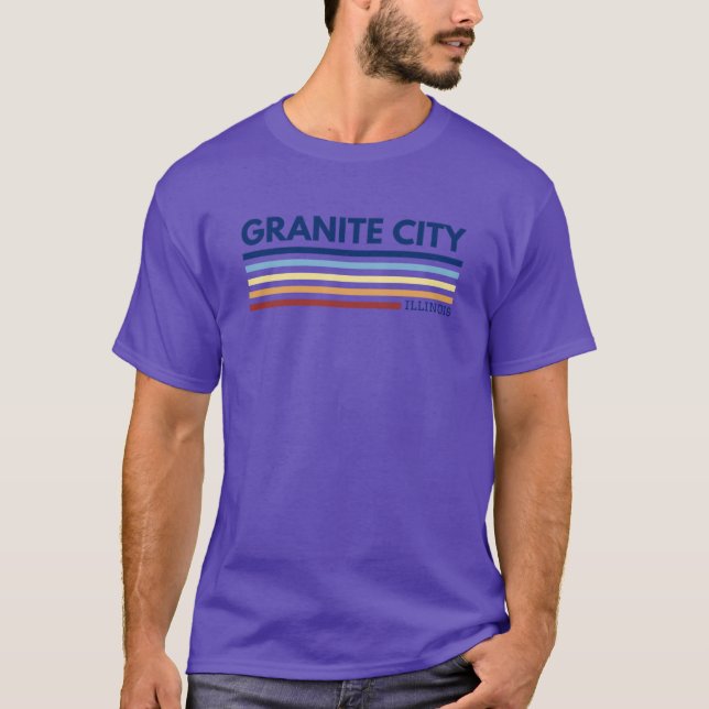 T-shirt Granite City Illinois Surdimensionné (Devant)