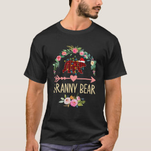 T-shirt Granny Bear Xmas Famille Pyjama de Noël Rouge Plai