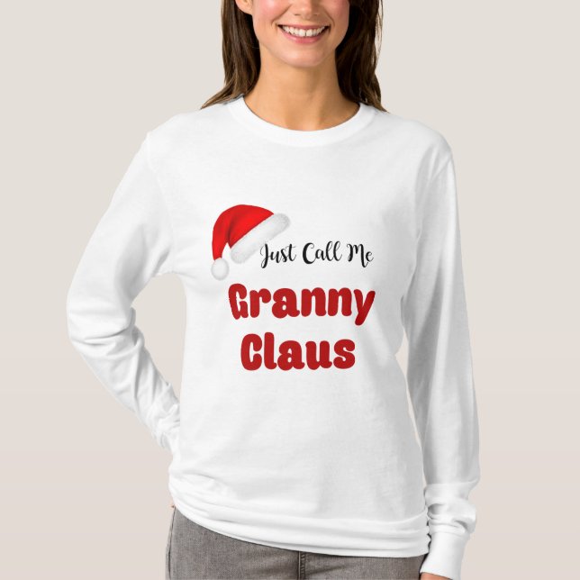 T-shirt Granny Claus Christmas (Devant)
