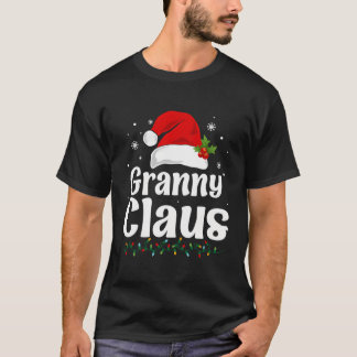 T-shirt Granny Claus Santa Hat Coeur Noël Amour