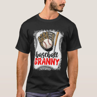 T-shirt Granny De Baseball Léopard De La Fête Des Mères