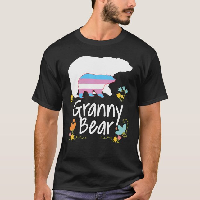 T-shirt Granny Lgbt Bear Transgender Rainbow Lgbt Gay Lesb (Devant)