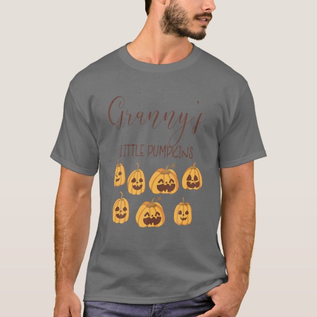 T-shirt Granny Little Citrouilles - Drôle Citrouille (Devant)