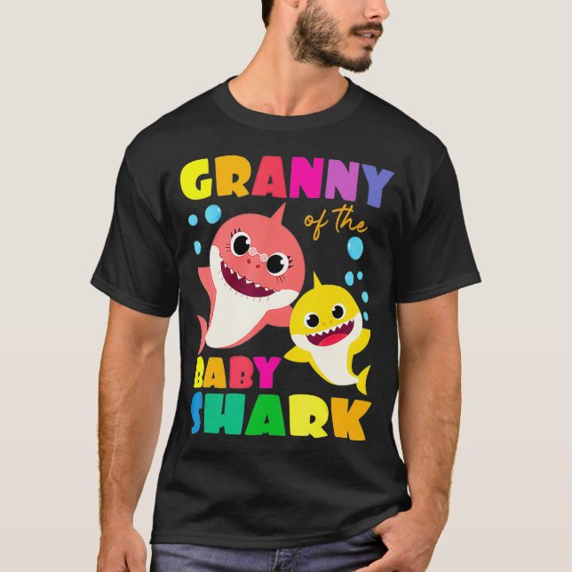 T-shirt Granny Of The Baby Shark Birthday Granny Shark _1  (Devant)
