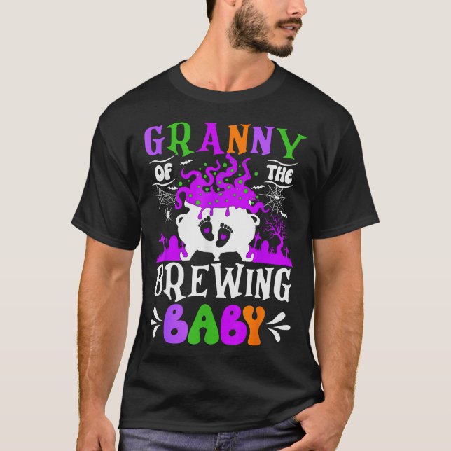 T-shirt Granny Of The Brewing Baby Grandma To Be Halloween (Devant)