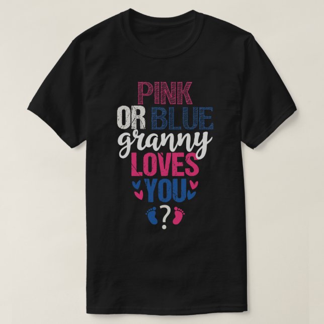 T-shirt Granny rose ou bleu vous aime (Design devant)