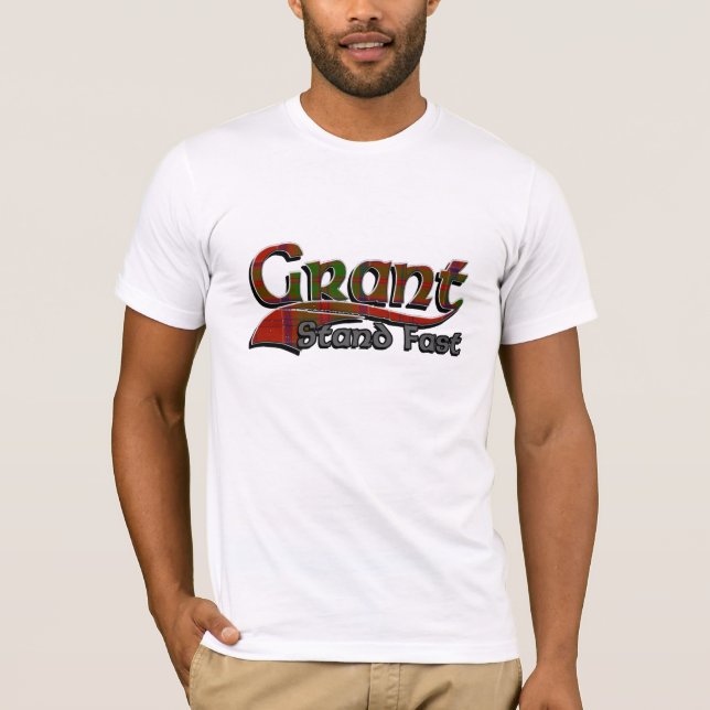 T-shirt Grant Tartan Stand Fast Grey (Devant)