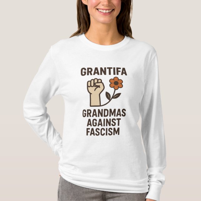 T-shirt Grantifa – Grandmas Against Fascism (Devant)