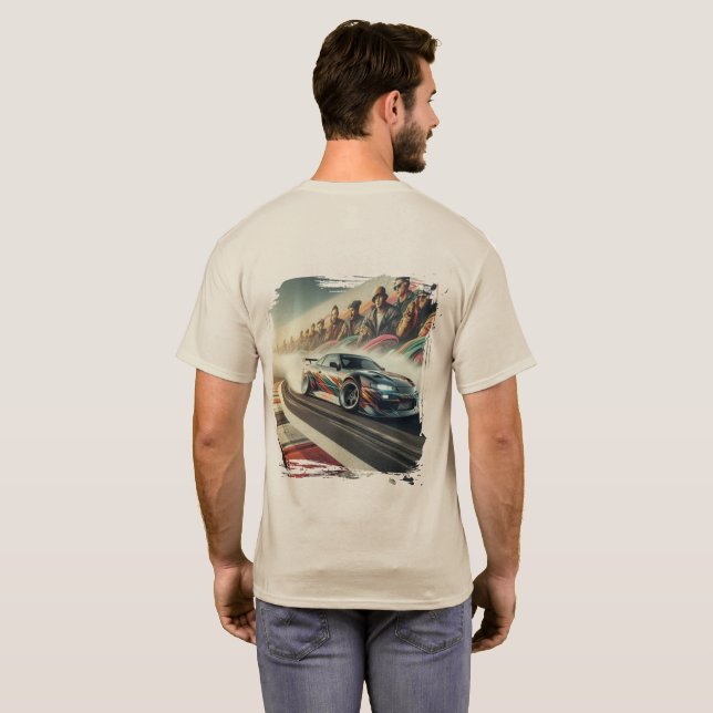 T-shirt Grap Car & Fan Mural Circuit (Dos entier)