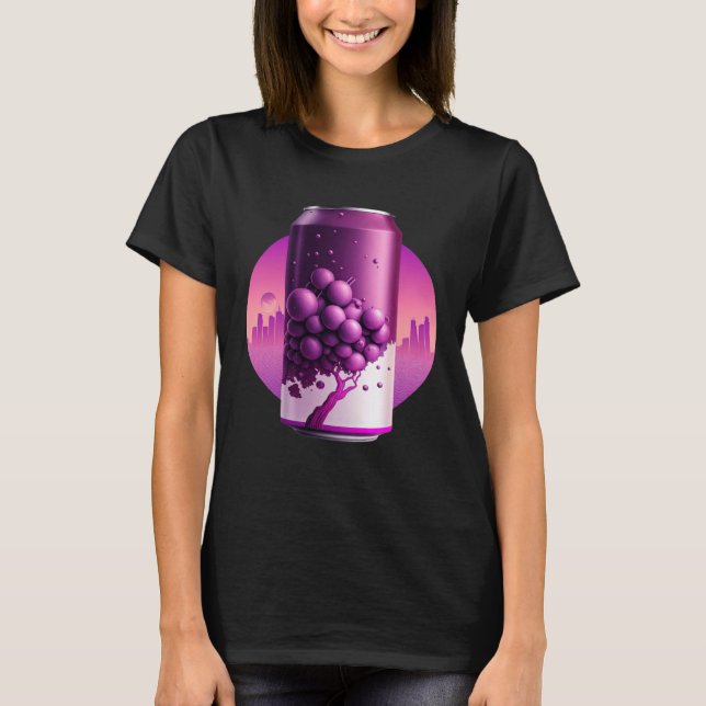 T-shirt Grape Soda Synthwave 80s Retrowave Aesthetic  1 (Devant)