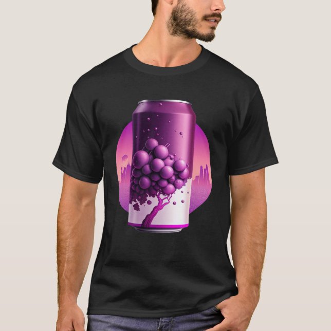 T-shirt Grape Soda Synthwave 80s Retrowave Aesthetic  1 (Devant)