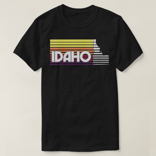 T-shirt Graphi Idaho Retro Style Vintage classique (Design devant)