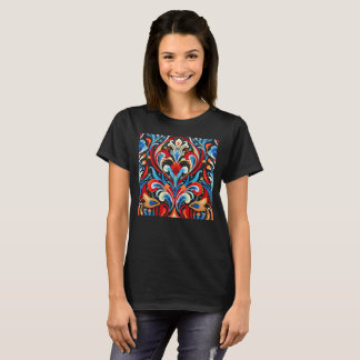 T-shirt Graphic coloré Floral Design Tee femme