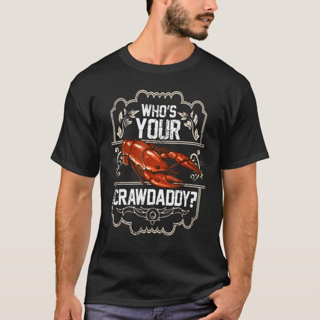 T-shirt Graphic Love Mardi Gras Crawfish Who's Your Crawd (Devant)