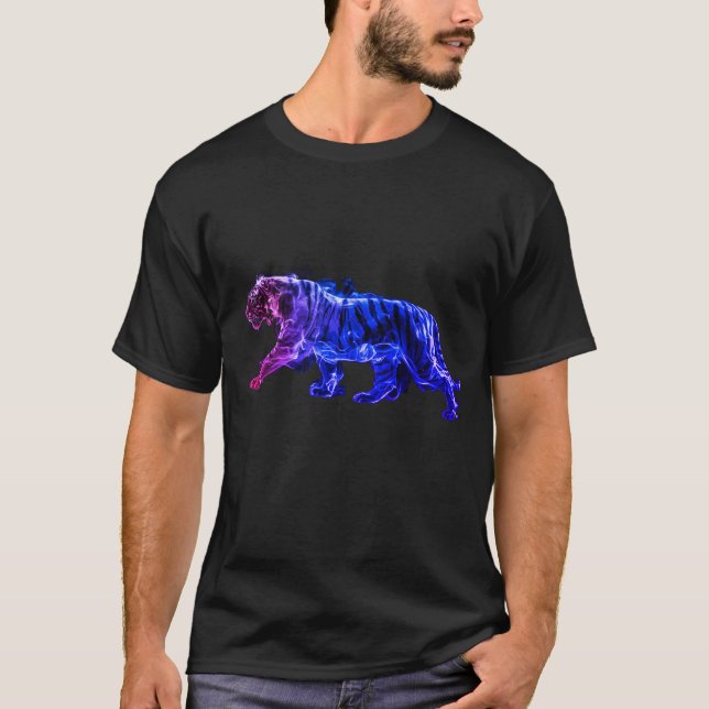 T-shirt Graphic Tiger Images on a Short Sleeve (Devant)