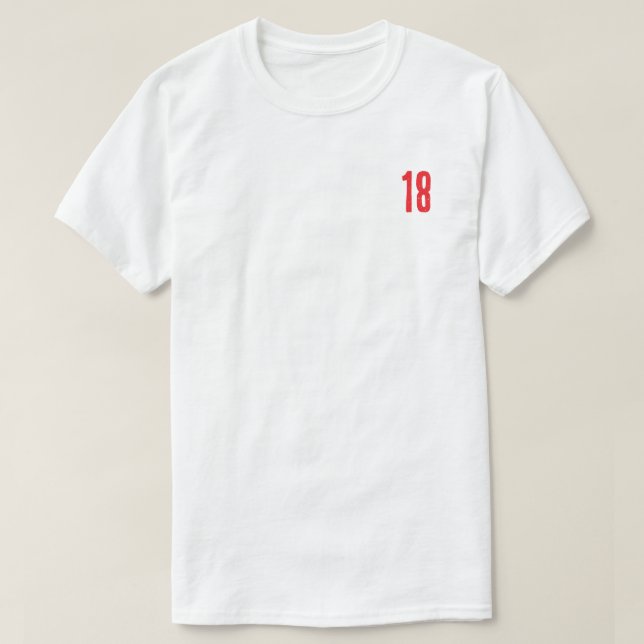 T-shirt graphique 18 avec expérience (Design devant)