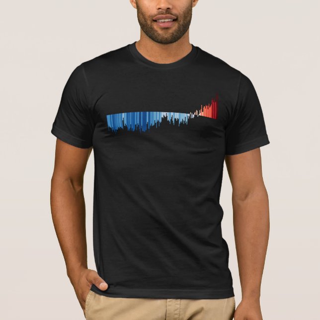 T-shirt Graphique à bandes de réchauffement Températures m (Devant)