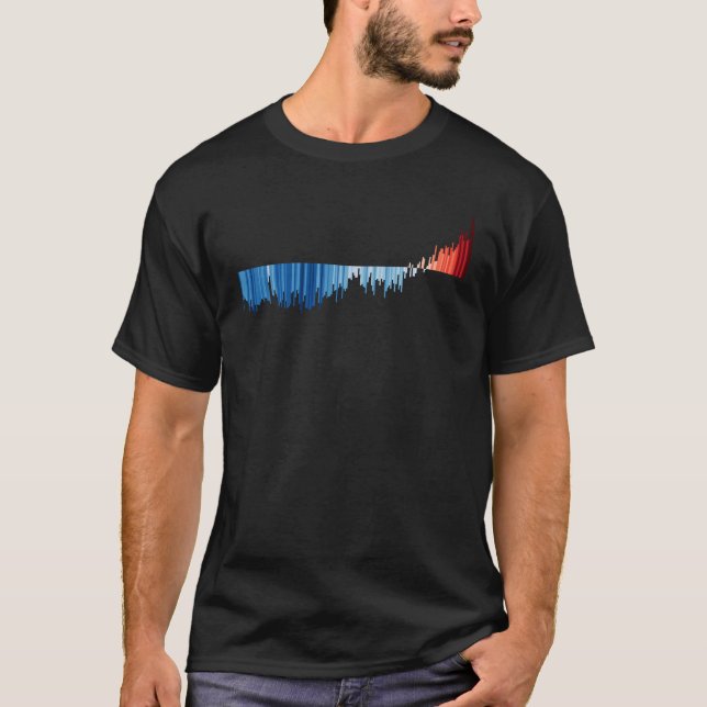 T-shirt Graphique à bandes de réchauffement Températures m (Devant)